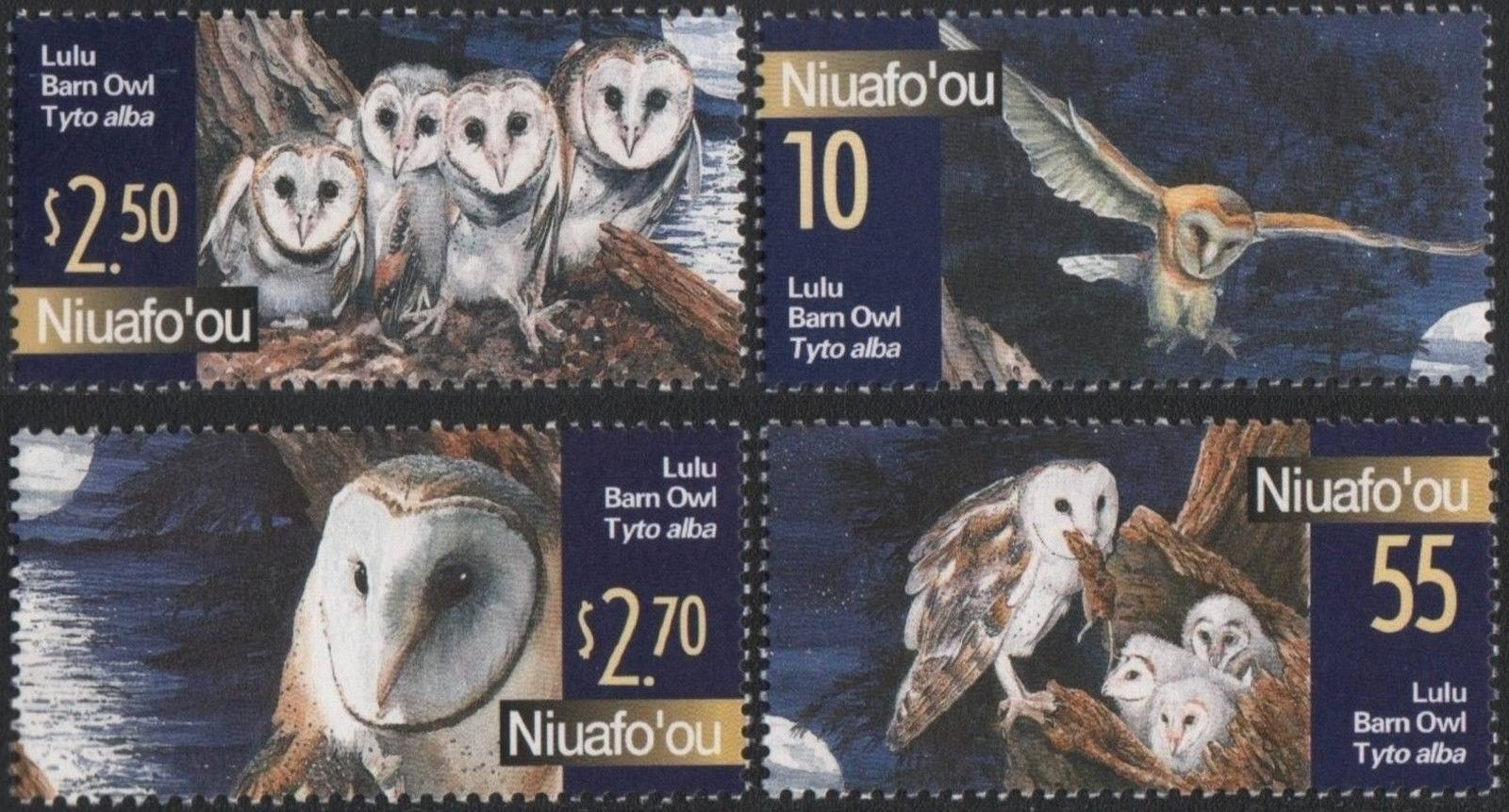 (image for) Tonga Niuafo'ou 2001 Stamps Barn Owls MNH
