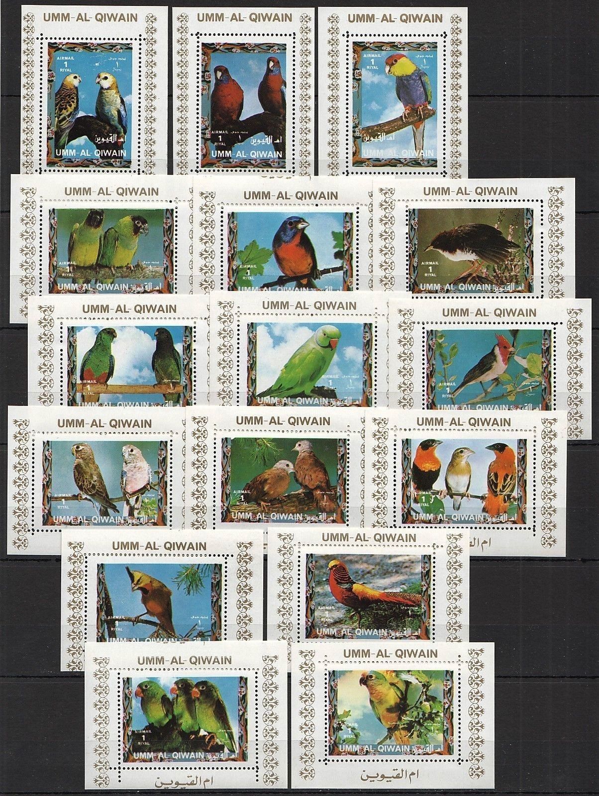 (image for) Umm Al Qiwain 1972 Birds Vögel Oiseaux Aves Mockingbird Sparrows
