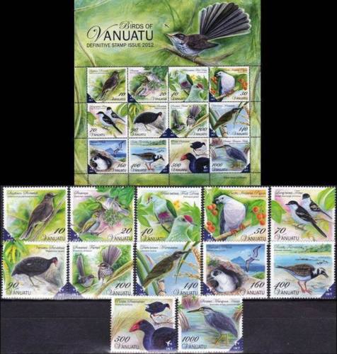 (image for) Vanuatu 2012 Stamps Sheet & Stamps Birds MNH