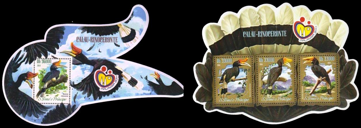 (image for) S Tome & Principi 2001 Odd Shape Stamps Birds