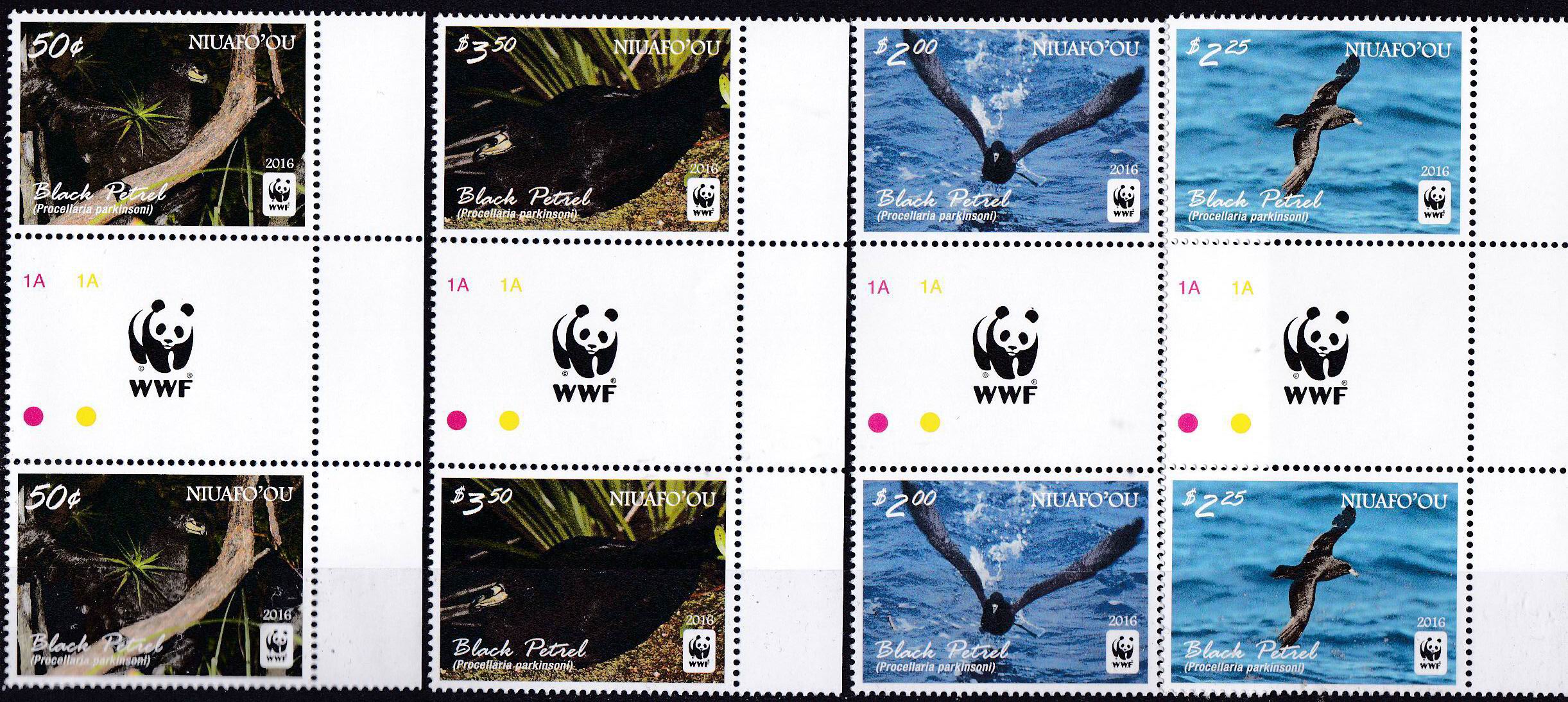 (image for) WWF Tonga Niuafo'ou 2016 Stamps Black Petrel