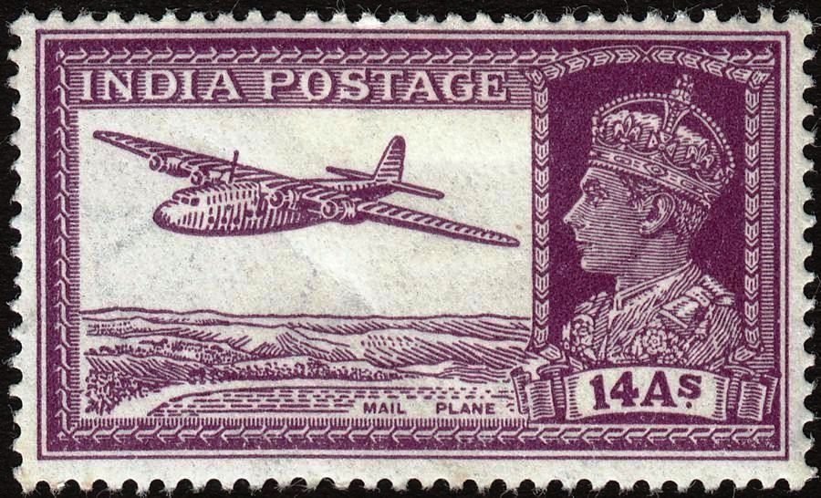 (image for) British India 1940 KGVI 14 Anna Stamps MNH