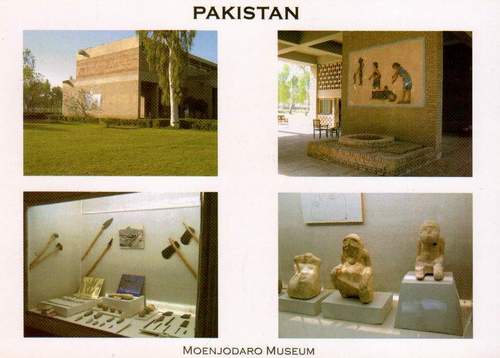 (image for) Pakistan Postcard Moenjodaro Musuem