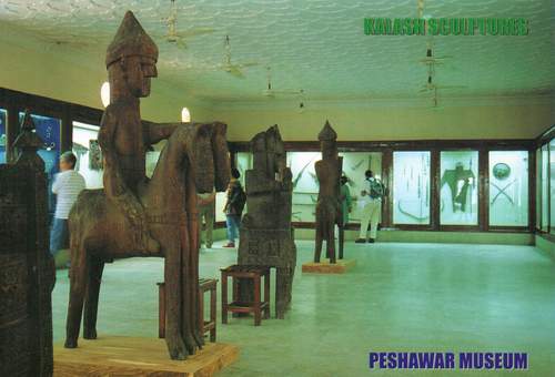 (image for) Pakistan Postcard Kailash Sculptures Peshawar Musuem