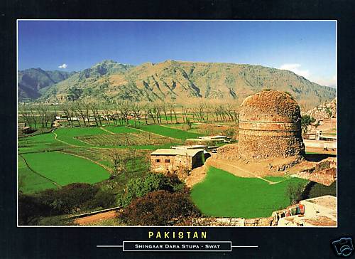(image for) Pakistan Postcard Shingaar Dara Buddhist Stupa Swat