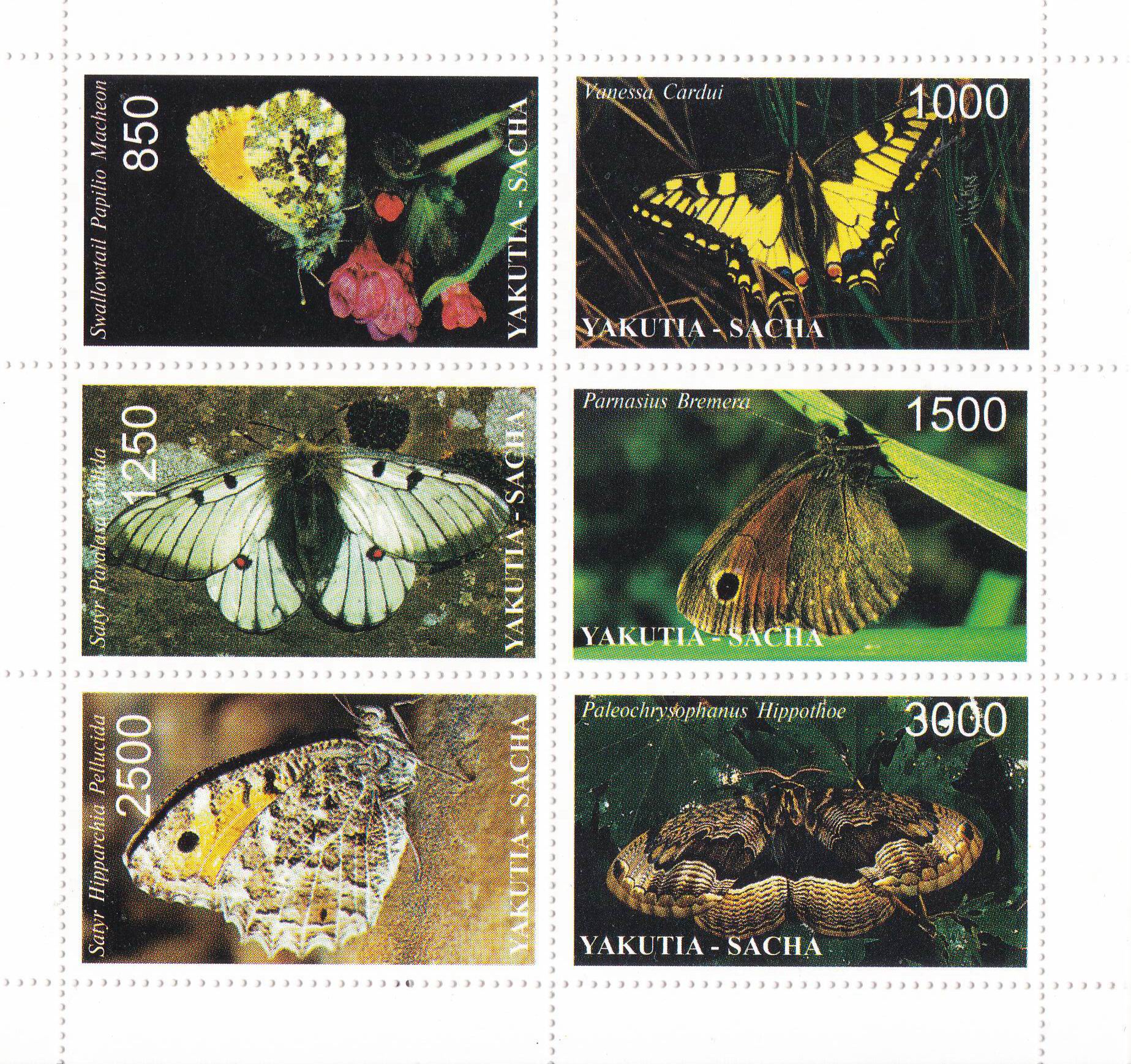 (image for) Beautiful 1998 S/Sheet Papillons Butterflies