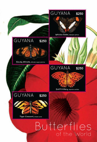 Guyana 2012 Stamps Butterflies Of The World MNH - Click Image to Close