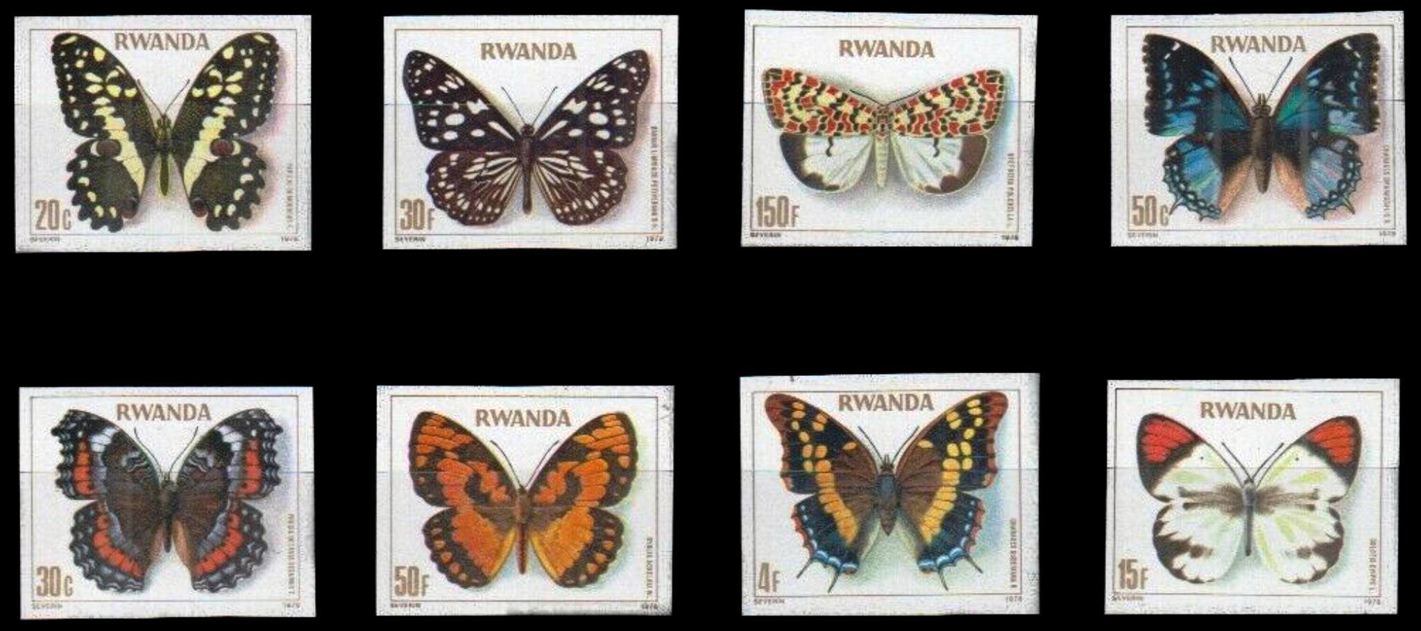(image for) Rwanda 1987 Stamps Butterflies Insects MNH
