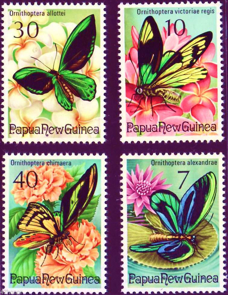 (image for) WWF Papua New Guinea 1975 Stamps Butterflies Insects MNH