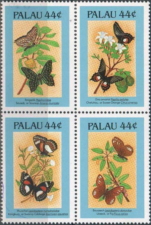 (image for) Palau 1987 Stamps Butterflies Insects MNH