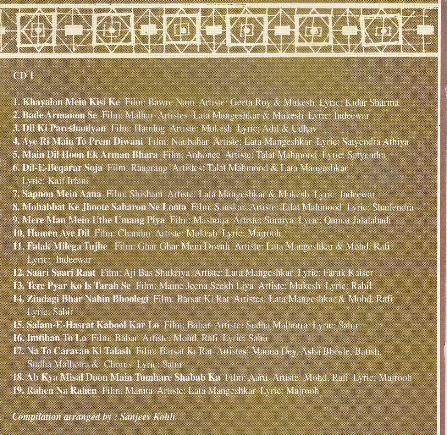 (image for) The Golden Collection Roshan EMI Cd