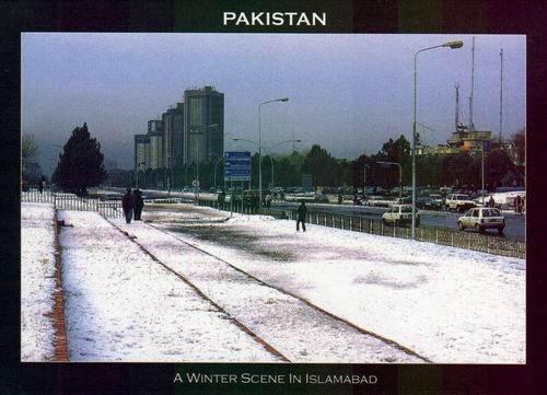 (image for) Pakistan Beautiful Postcard Winter Scene Islamabad