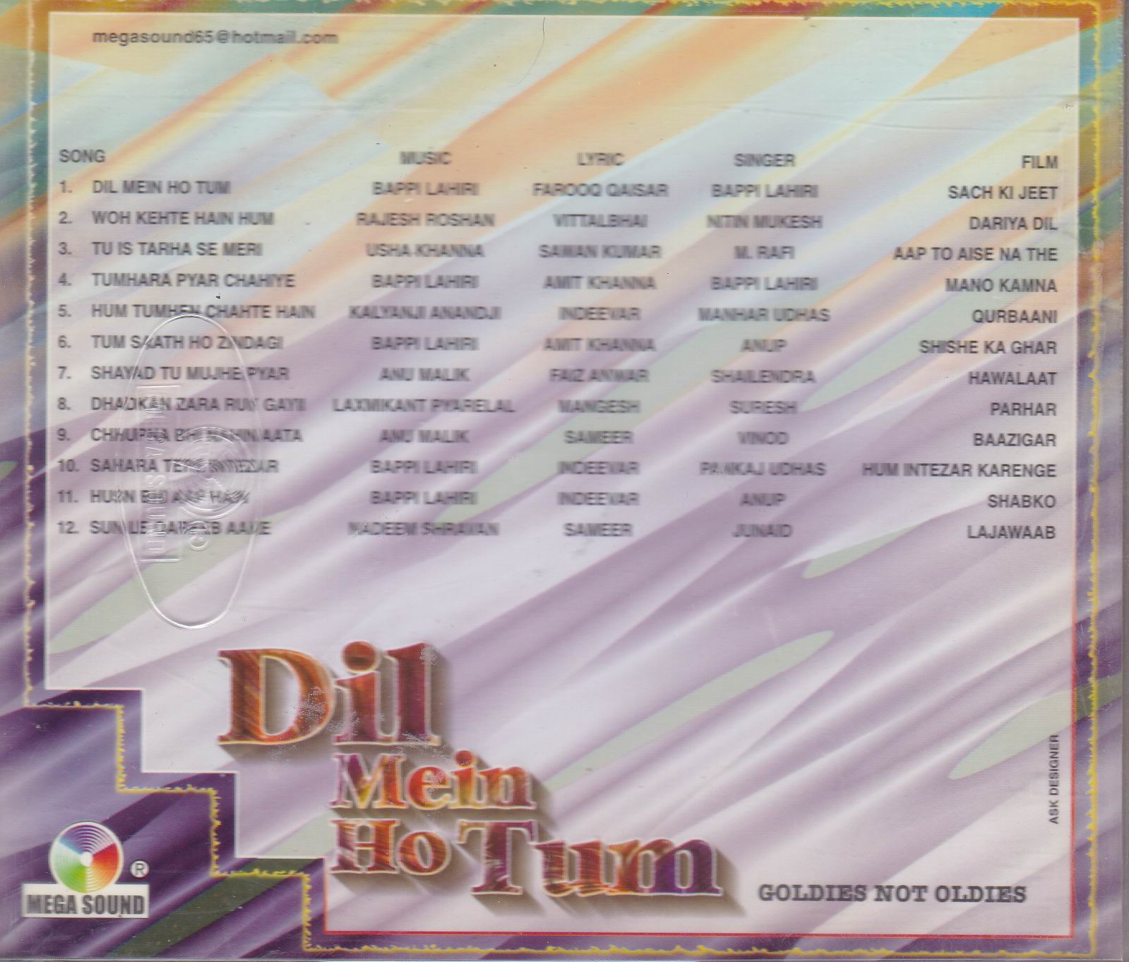 (image for) Mega Sound Dil Mein Ho Tum Superb Recording Cd