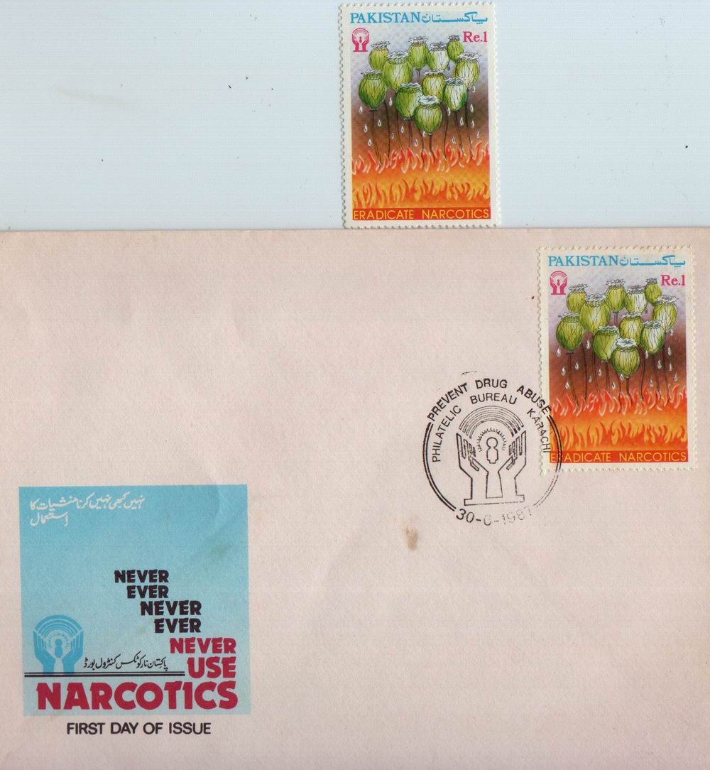 (image for) Pakistan Fdc 1987 & Stamp Prevent Drug Abuse