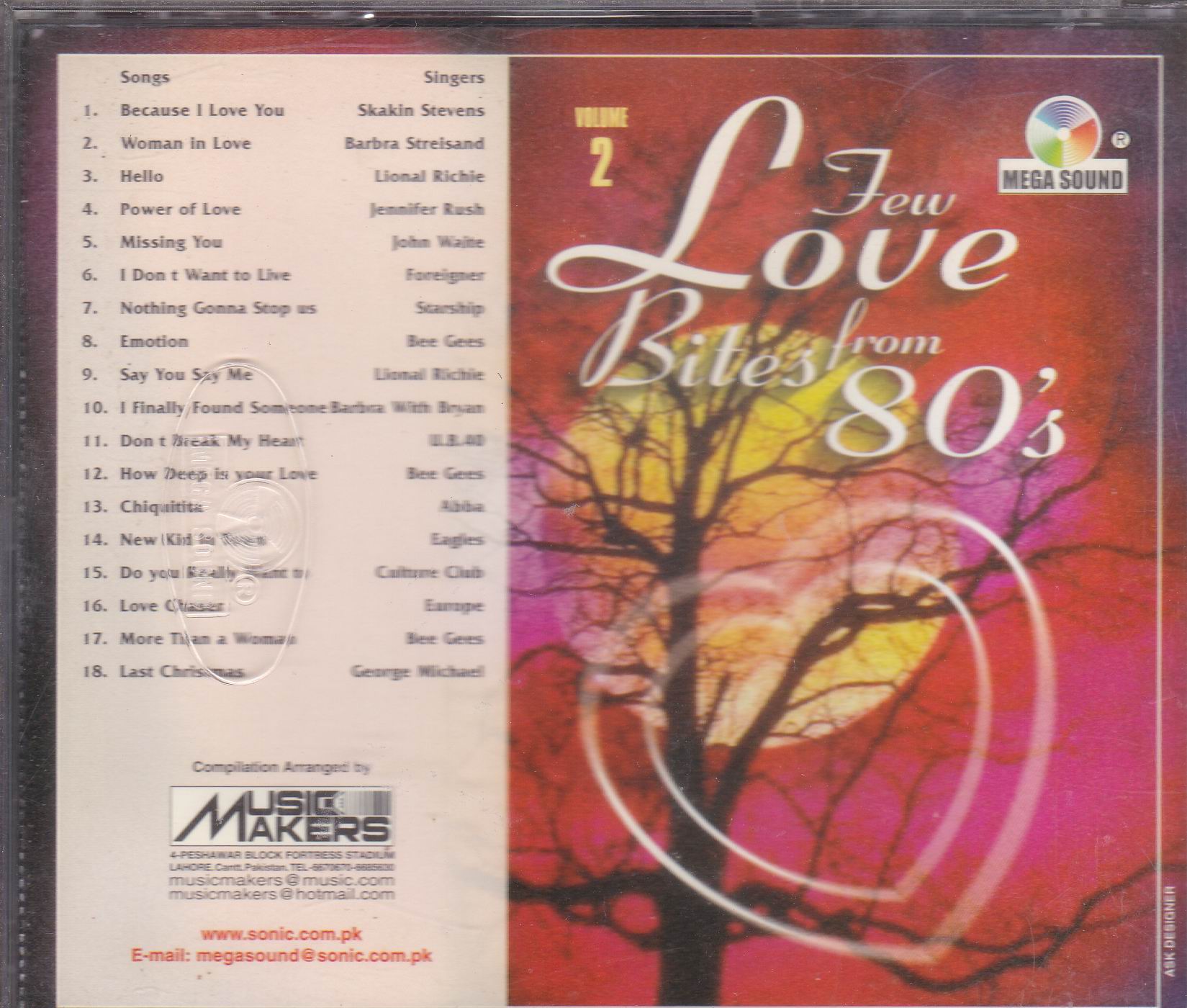 (image for) Few Love Bites From 80s Vol 2 MS Cd Superb Recording