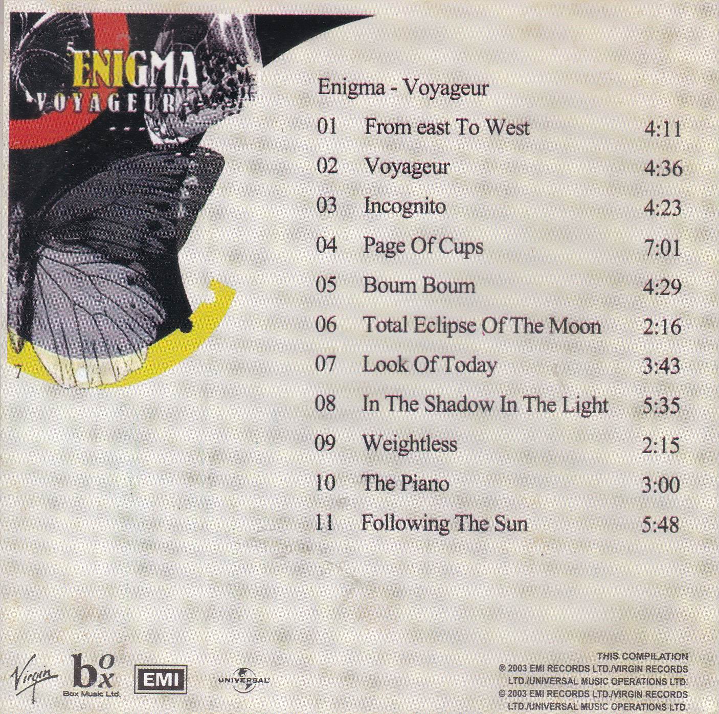 (image for) Enigma Cd Voyageur