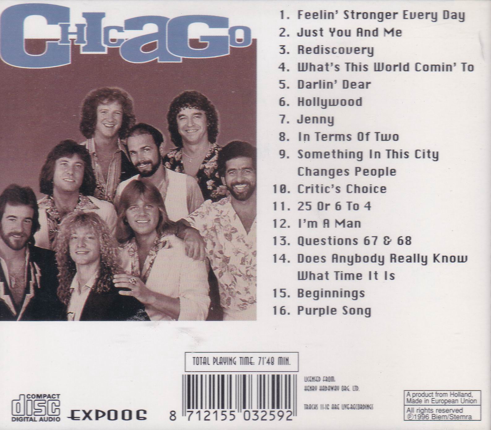 (image for) Chicago Greatest Hits Cd