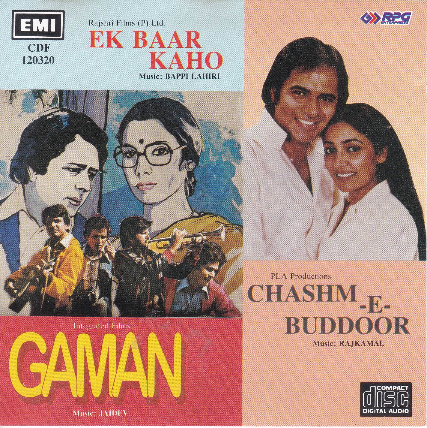 (image for) Indian Cd Ek Baar Kaho Chashm e Buddoor Gaman EMI CD
