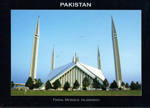 (image for) Pakistan Beautiful Postcard Faisal Mosque Islamabad