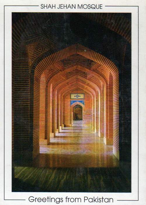 (image for) Pakistan Beautiful Postcard Shah Jehan Mosque Thatta