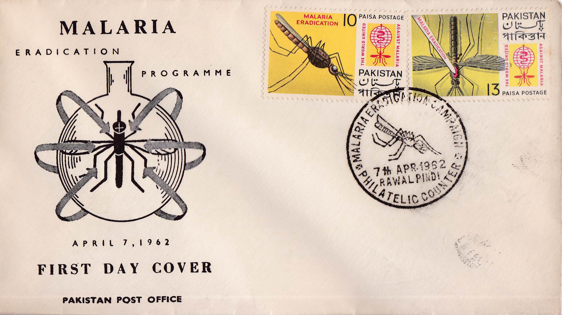 (image for) Pakistan Fdc 1962 Fight Against Malaria Rawalpindi Cancellation