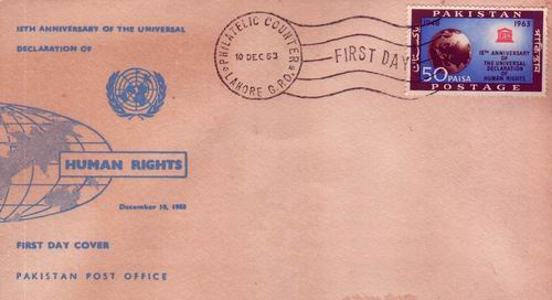 (image for) Pakistan Fdc 1963 Universal Declaration Of Human Rights