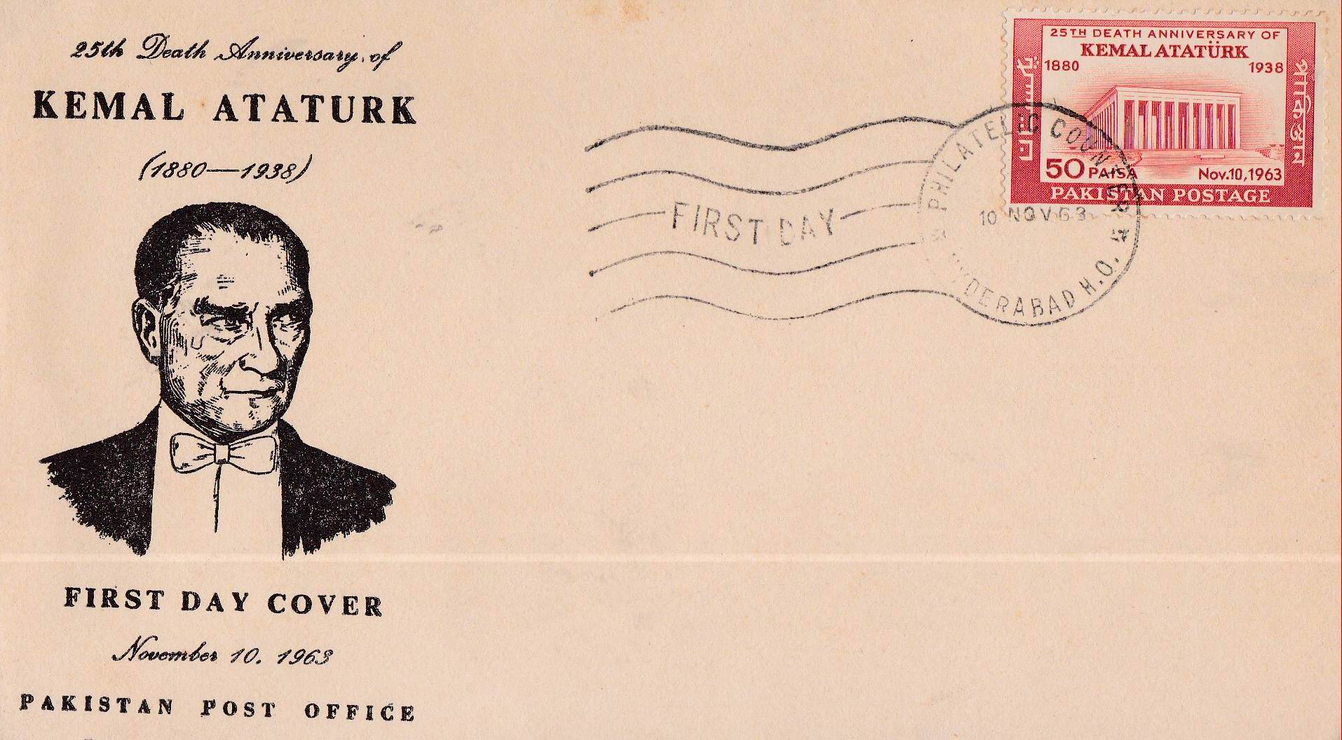 (image for) Pakistan Fdc 1963 Kemal Ataturk