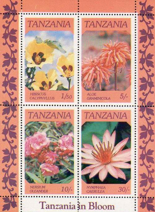 (image for) Tanzania 1986 S/Sheet Flowers & Orchids