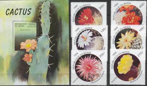 (image for) Benin 1999 S/Sheet & Stamps Cactus