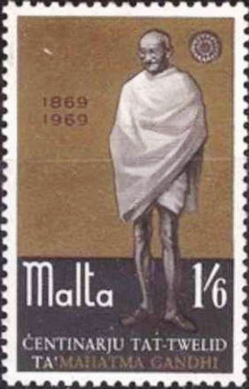 (image for) Malta 1969 Stamps Gandhi Centenary