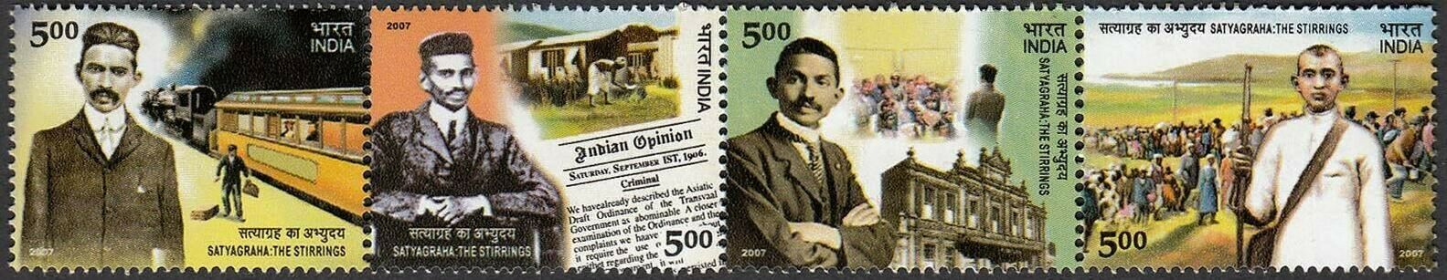 (image for) India Stamps 2007 Stamps Gandhi Centenary Of Satyagraha