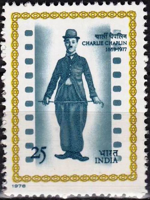 (image for) India Fdc 1978 Brochure & Stamp Gandhi & Charlie Chaplin