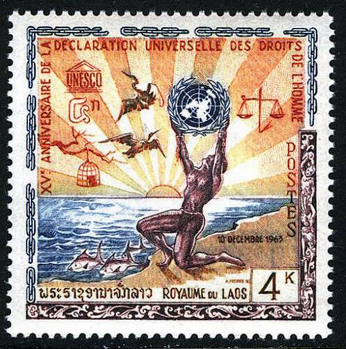 (image for) Laos 1963 Stamp Declaration Of Human Rights MNH