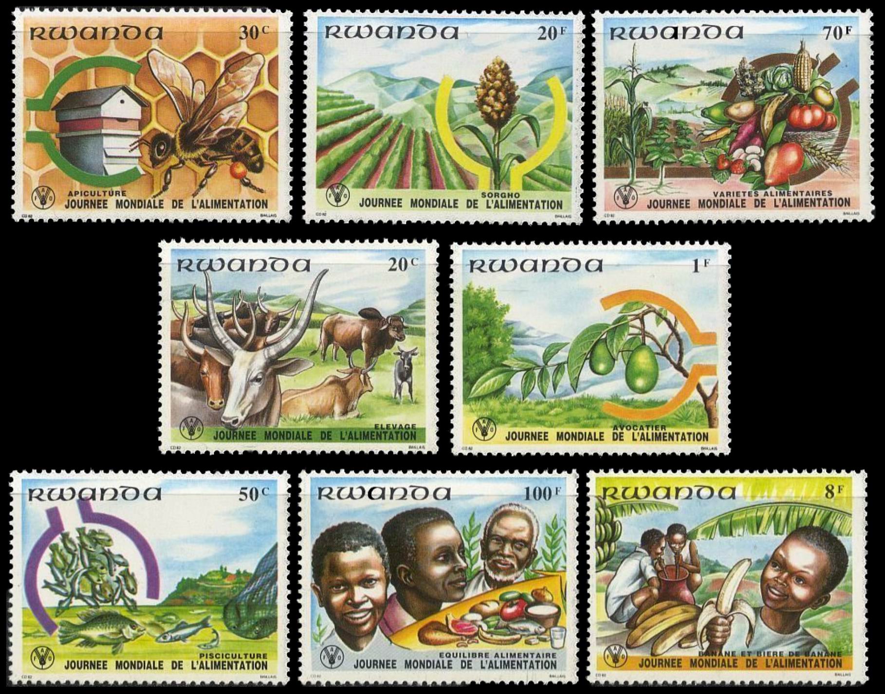 (image for) Rwanda 1982 Stamps World Food Day MNH