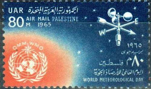(image for) Egypt 1965 Palestine World Meteorological Day