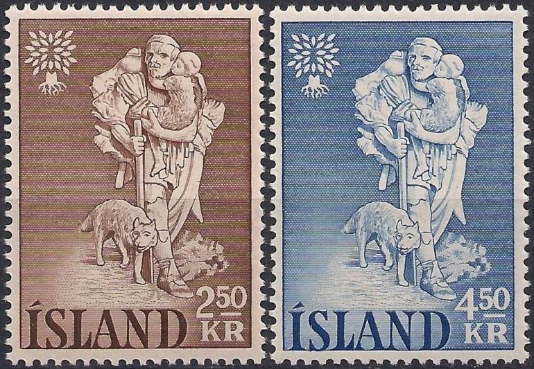 (image for) Iceland 1960 World Refugee Year Stamps MNH