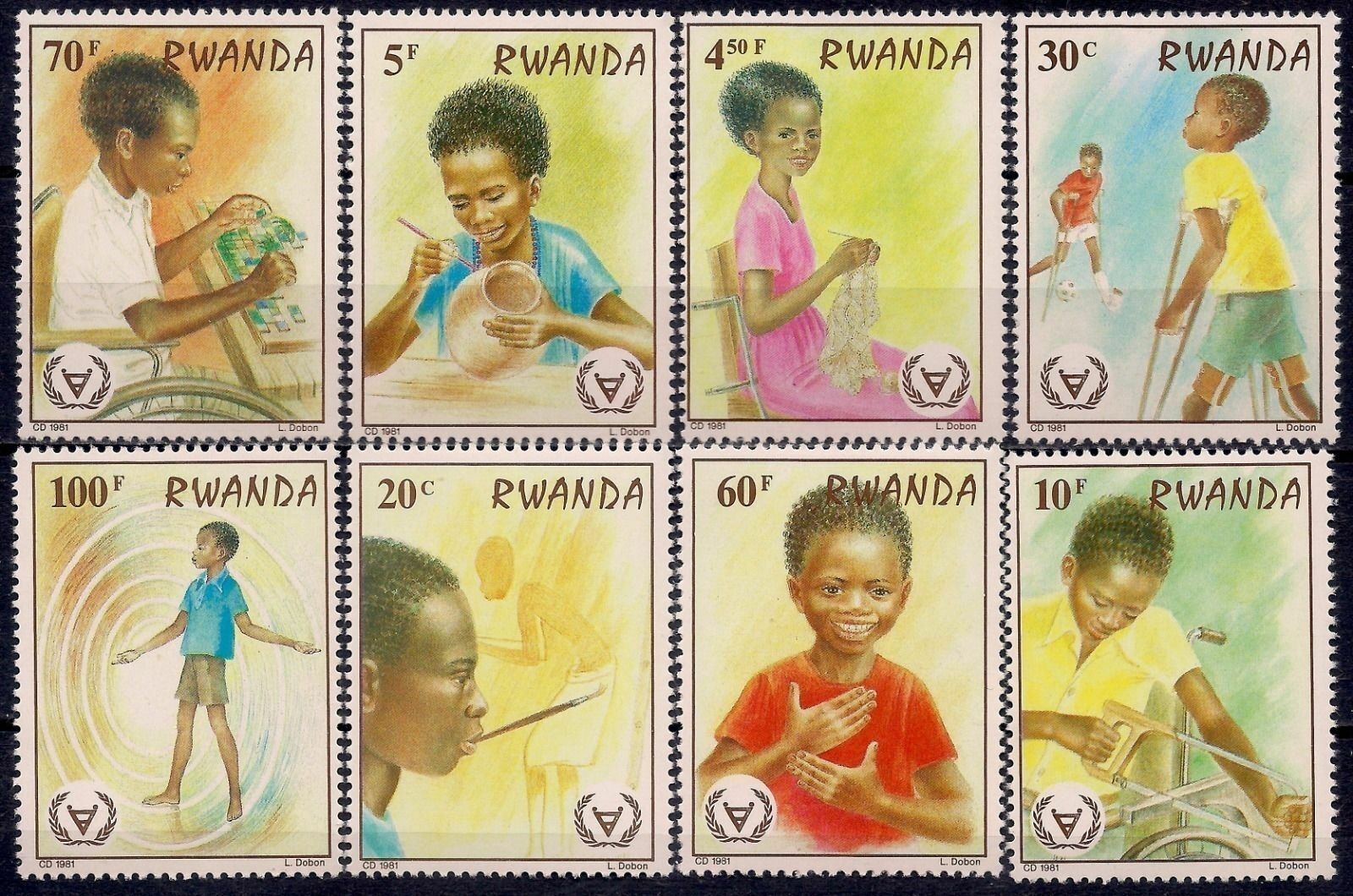 (image for) Rwanda 1981 Stamps International Year Of Disabled Persons MNH