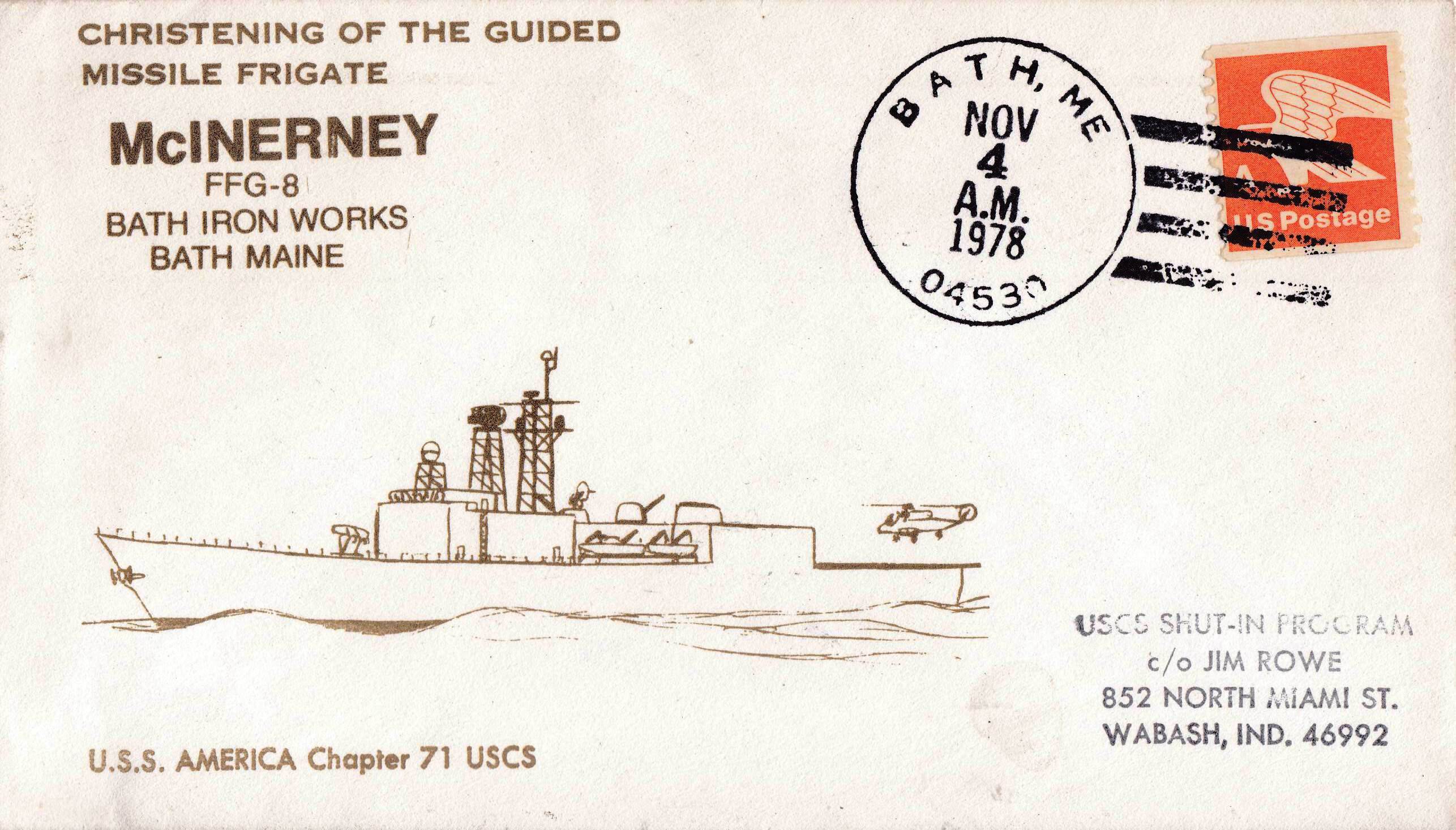 (image for) United States 1978 Fdc Christening Of Guided Missile Frigate