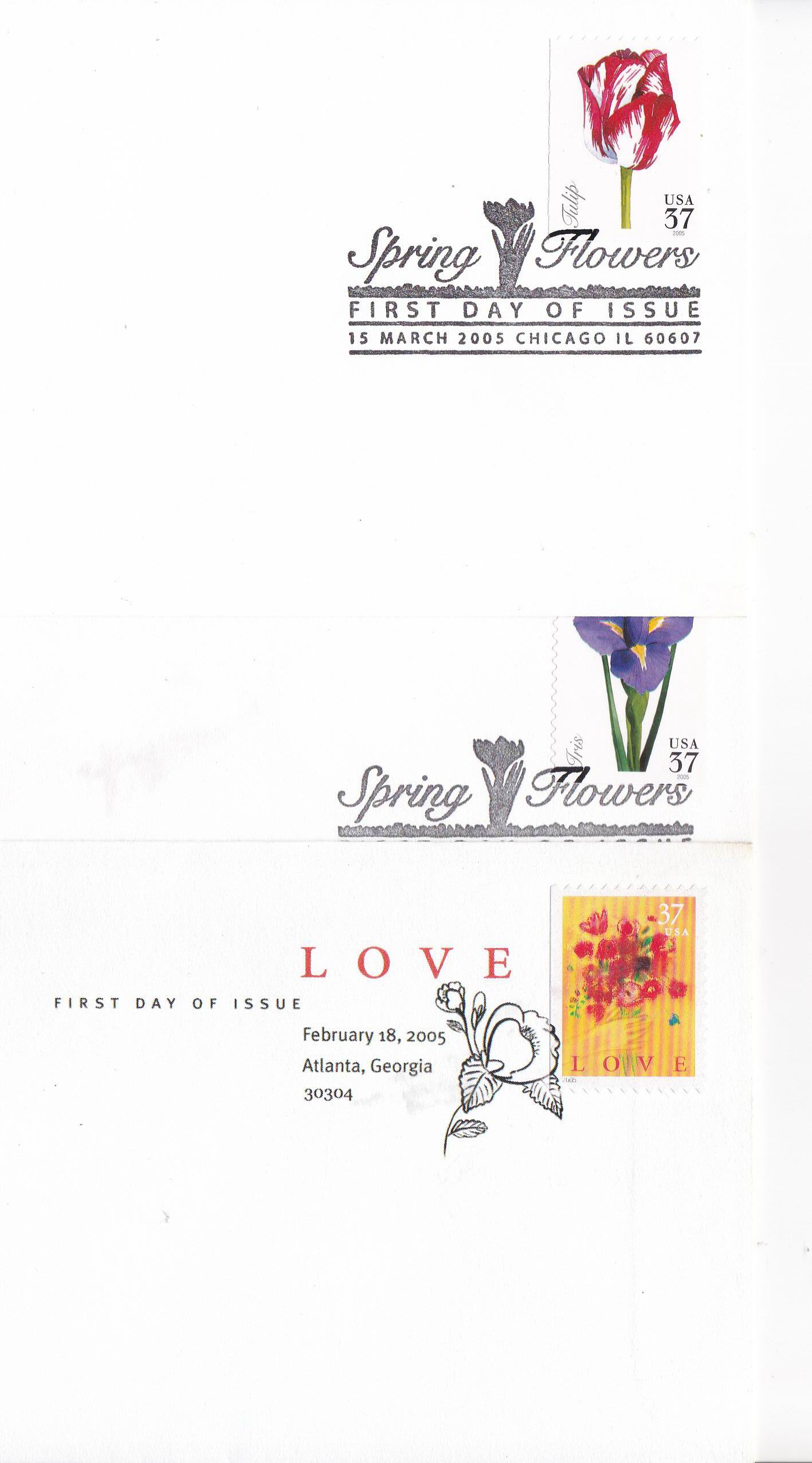 (image for) United States 2005 Fdc Love Fdcs Flowers