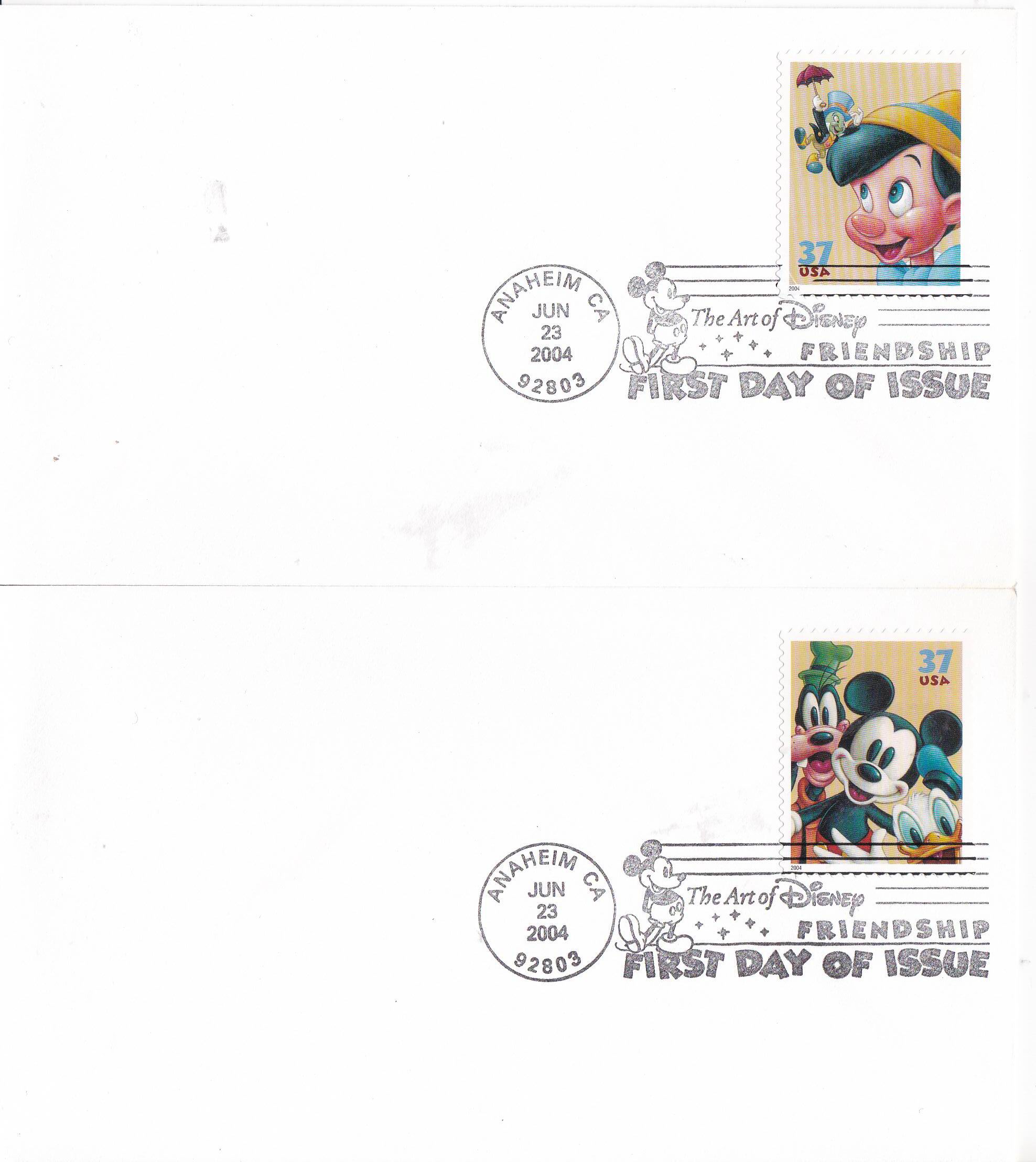 (image for) United States 2003 Fdc Love Fdcs Bambi Lion King Mickey Mouse