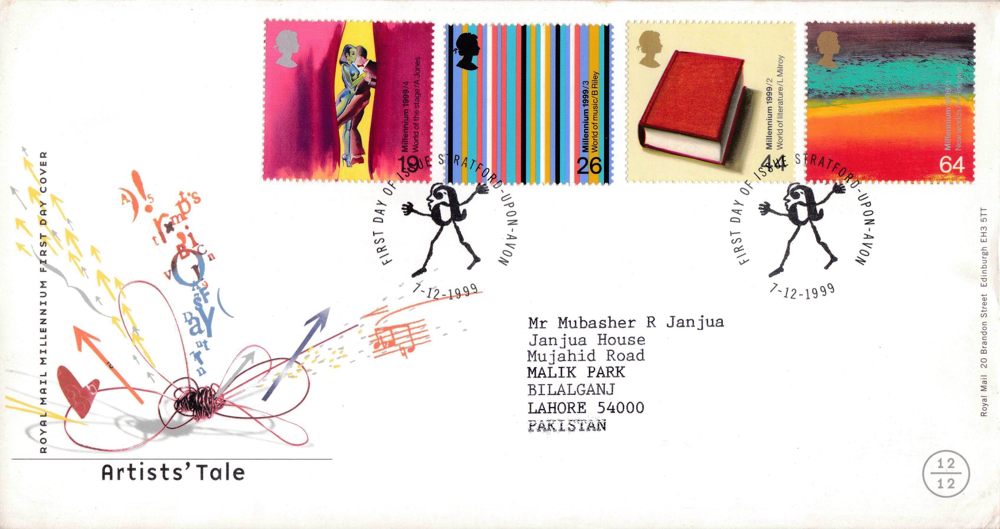 (image for) Great Britain 1999 Fdc - Artists' Tale