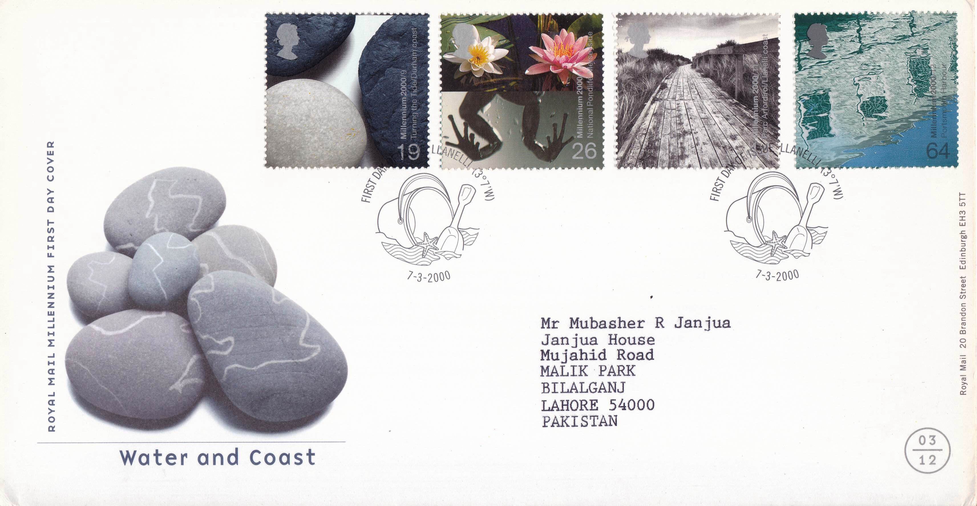 (image for) Great Britain 2000 Fdc Fire & Coast