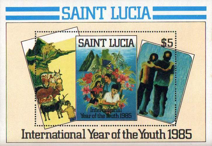 (image for) Saint Lucia 1986 S/Sheet International Year Of Youth MNH