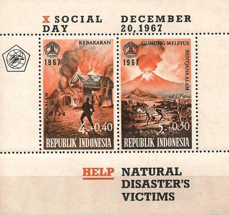 (image for) Indonesia 1967 S?Sheet National Disaster Fund