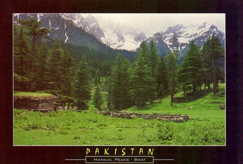 (image for) Pakistan Beautiful Postcard Mankial Peaks