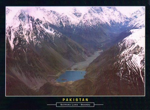 (image for) Pakistan Beautiful Postcard Satpara Lake