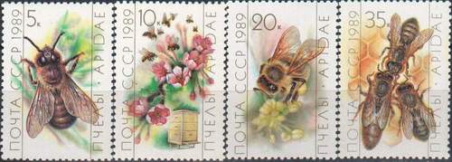 (image for) Russia 1989 Stamps Set Honeybees