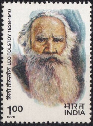 (image for) India 1978 Fdc Brochure & Stamp Leo Tolstoy Peace Nobel Prize