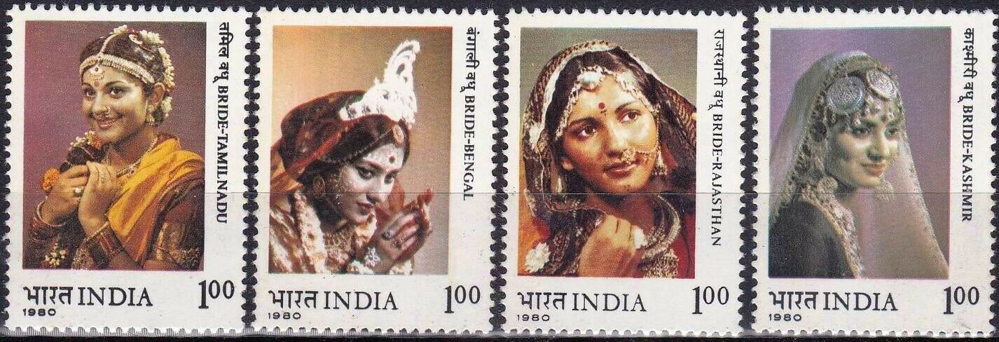 (image for) India 1980 Fdc Brides Of India Kashmir Rajasthan Bengal Tamil