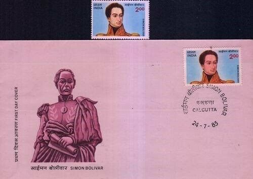 (image for) India 1983 Fdc & Stamp Simon Bolivair